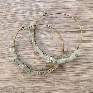 Anthropologie brass hoop earrings